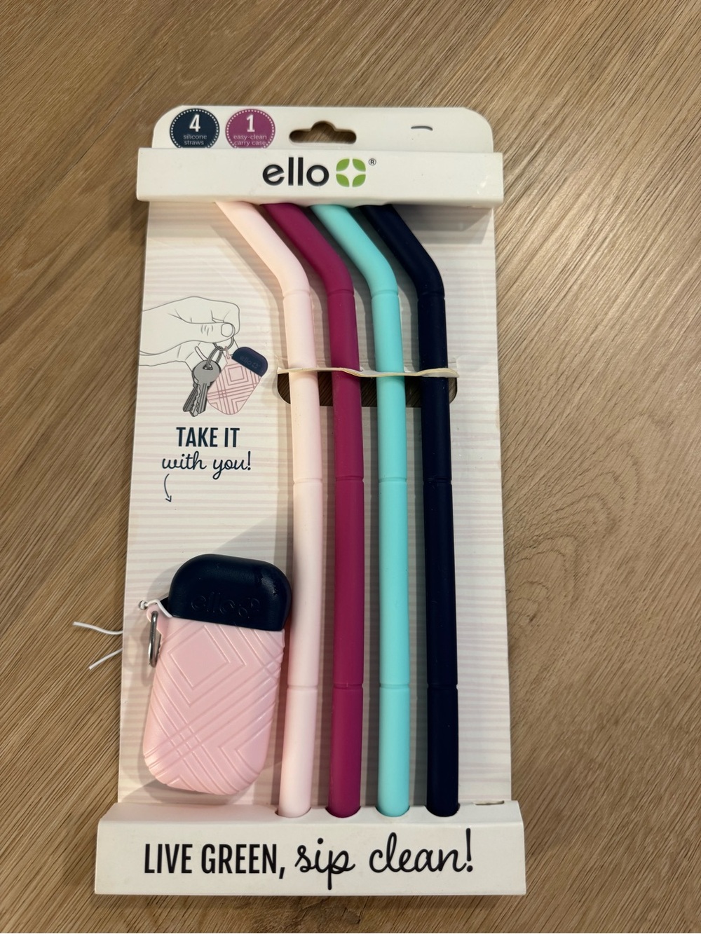 NWT Ello straw set